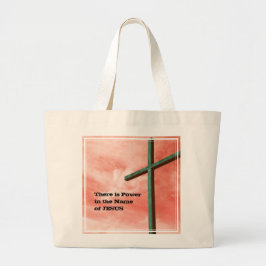 Christelijke JESUS Power Name Paaskruis Grote Tote Bag