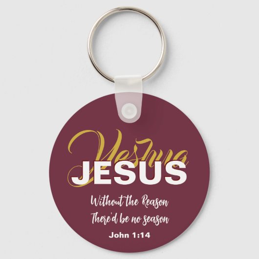 Christelijke JESUS REASON SEASON Kerstmis Sleutelhanger (Voorkant)