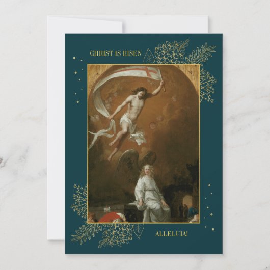 Christelijke Jesus Resurrection Paasfamiliefoto Feestdagenkaart (Voorkant)