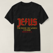 Christelijke Jesus Rock Band Matthew 724 Retro Vin T-shirt (Design voorkant)