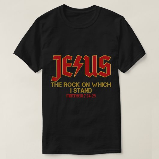 Christelijke Jesus Rock Band Matthew 724 Retro Vin T-shirt (Design voorkant)
