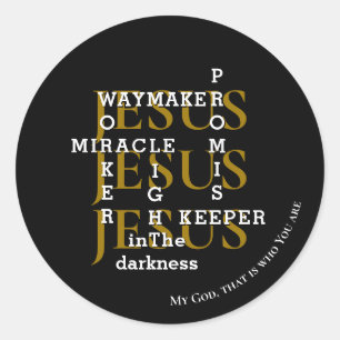 Christelijke JESUS Wegbereider Ronde Sticker