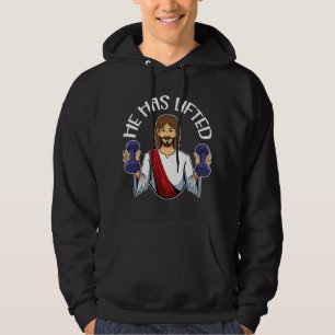 Christelijke Jesus Workout Christmas Funny Gym Lif Hoodie