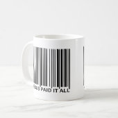 Christelijke Jezus betaalde de UPC-code voor alle  Koffiemok (Voorkant links)