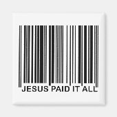 Christelijke Jezus betaalde de UPC-code voor alle Magneet (Voorkant)