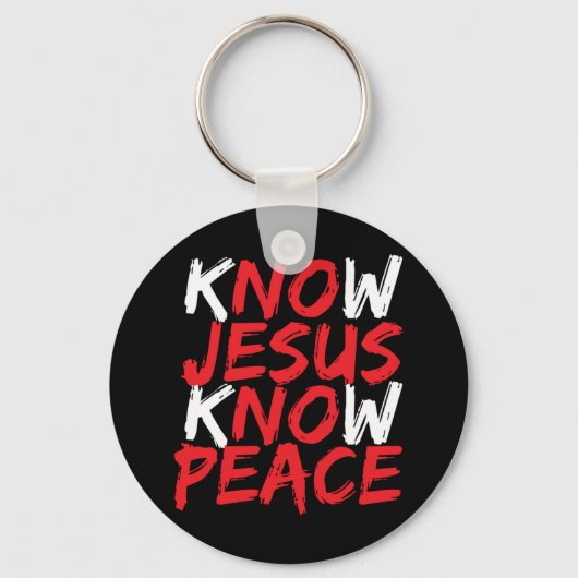 Christelijke Jezus Bijbelse Schrift kent Jezus K Sleutelhanger (Voorkant)