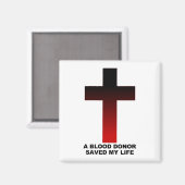 Christelijke Jezus Bloeddonor Heeft Mijn Leven Ger Magneet (Voorkant / Achterkant)