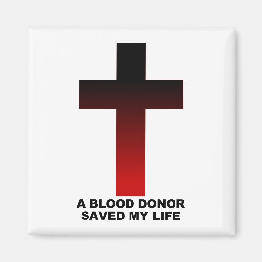Christelijke Jezus Bloeddonor Heeft Mijn Leven Ger Magneet (Voorkant)