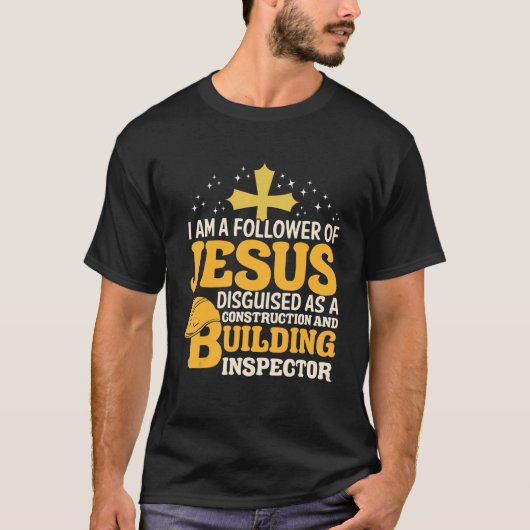 Christelijke Jezus Follower Construction and Build T-shirt (Voorkant)