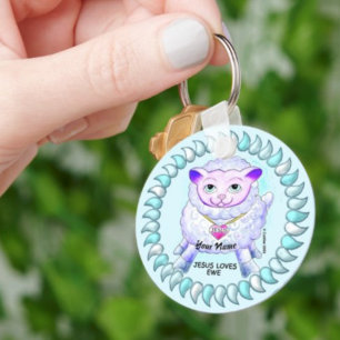 Christelijke Jezus houdt van jou Sleutelhanger