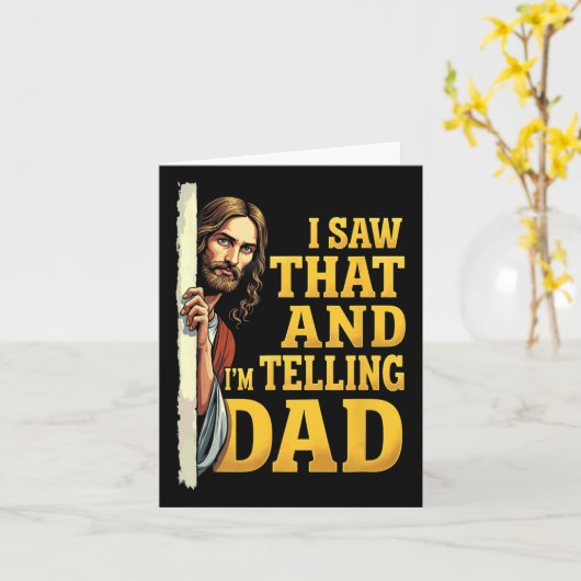 Christelijke Jezus Ik Zag Dat Ik Het Aan Papa Vert Kaart (Gele Bloem)