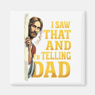 Christelijke Jezus, ik zag dat ik het tegen papa 1 Magneet