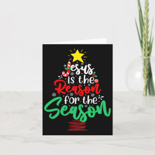 Christelijke Jezus is de reden voor de kerstboom Kaart