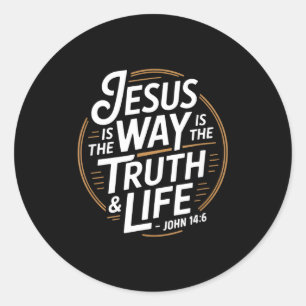 Christelijke Jezus Is De Weg Is De Waarheid En Lev Ronde Sticker