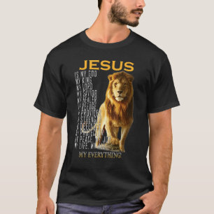 Christelijke Jezus is mijn god koning Mijn Heer Mi T-shirt