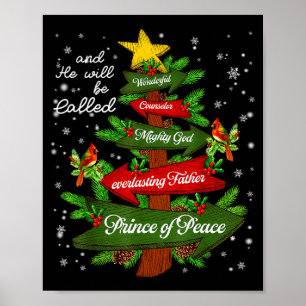 Christelijke Jezus Kerstboom Pyjama Kerstmannen Wo Poster