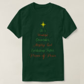 Christelijke Jezus Kerstboom Scripting Isaiah Bi T-shirt (Design voorkant)