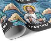 Christelijke Jezus kijkt naar je, Jezus, dat heb i Cadeaupapier (Rol Hoek)