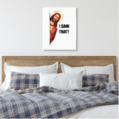 Christelijke Jezus kijkt naar je, Jezus, dat heb i Canvas Afdruk (Insitu (Slaapkamer))