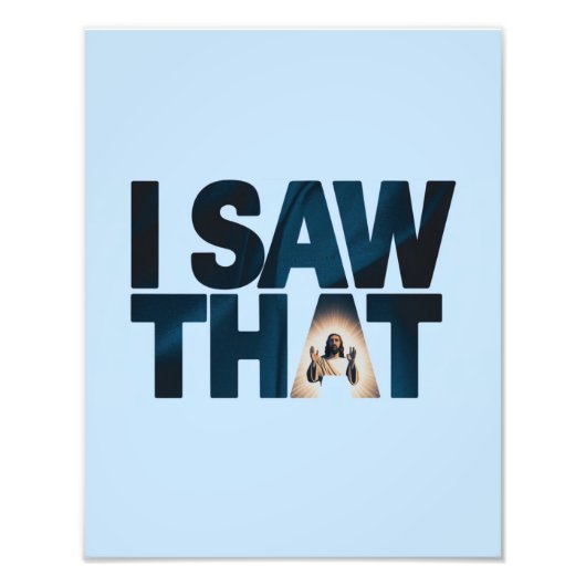 Christelijke Jezus kijkt naar je, Jezus, dat heb i Foto Afdruk (Voorkant)