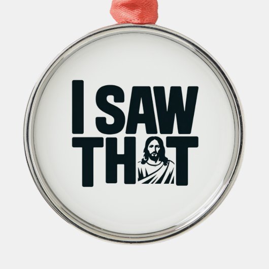 Christelijke Jezus kijkt naar je, Jezus, dat heb i Metalen Ornament (Voorkant)