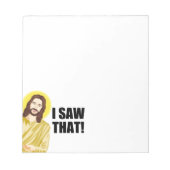 Christelijke Jezus kijkt naar je, Jezus, dat heb i Notitieblok (Voorkant)