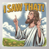 Christelijke Jezus kijkt naar je, Jezus, dat heb i Poster (Voorkant)