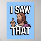 Christelijke Jezus kijkt naar je, Jezus, dat heb i Poster (Voorkant)