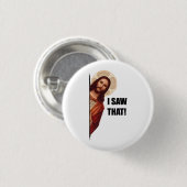 Christelijke Jezus kijkt naar je, Jezus, dat heb i Ronde Button 3,2 Cm (Voorkant /achterkant)