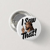 Christelijke Jezus kijkt naar je, Jezus, dat heb i Ronde Button 3,2 Cm (Voorkant /achterkant)