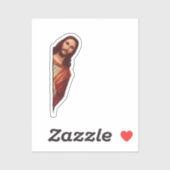 Christelijke Jezus kijkt naar je, Jezus, dat heb i Sticker (Vel)