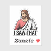 Christelijke Jezus kijkt naar je, Jezus, dat heb i Sticker (Vel)