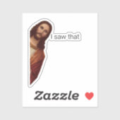 Christelijke Jezus kijkt naar je, Jezus, dat heb i Sticker (Vel)