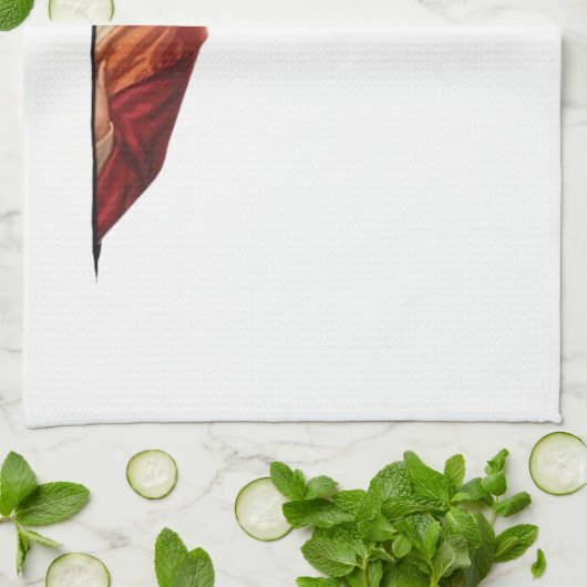 Christelijke Jezus kijkt naar je, Jezus, dat heb i Theedoek (Gevouwen)