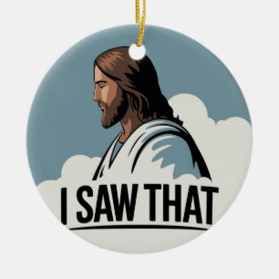 Christelijke Jezus kijkt naar je, Jezus heb ik gez Keramisch Ornament