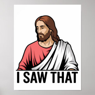Christelijke Jezus kijkt naar je, Jezus heb ik gez Poster