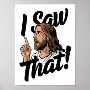 Christelijke Jezus kijkt naar je, Jezus heb ik gez Poster