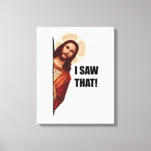 Christelijke Jezus kijkt naar je, Jezus zag dat Canvas Afdruk