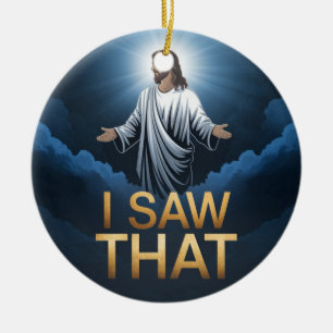 Christelijke Jezus kijkt naar je, Jezus zag dat Keramisch Ornament