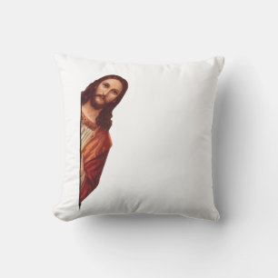 Christelijke Jezus kijkt naar je, Jezus zag dat Kussen