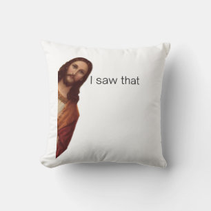 Christelijke Jezus kijkt naar je, Jezus zag dat Kussen