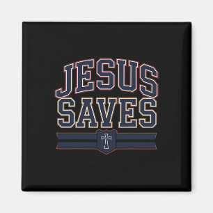 Christelijke Jezus Redt Bro Hockey Jeugd Jongen Je Magneet