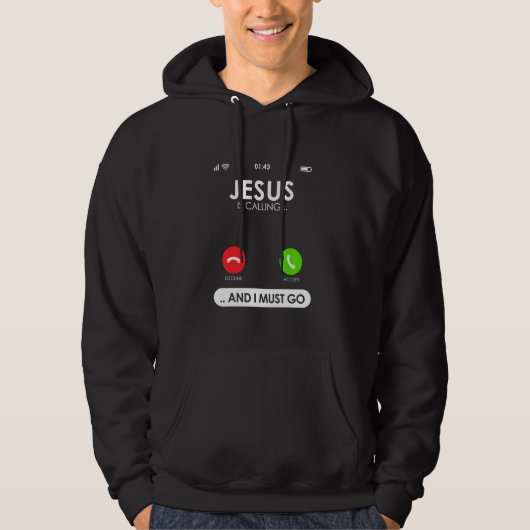 Christelijke Jezus roept en ik moet naar religie g Hoodie (Voorkant)
