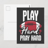 Christelijke Jezus Sport, speler van het Amerikaan Briefkaart (Voorkant / Achterkant)