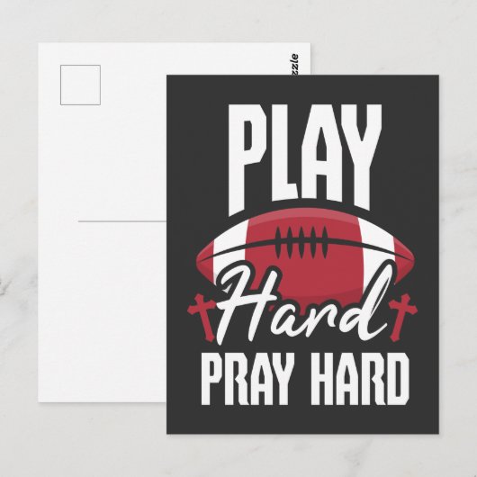 Christelijke Jezus Sport, speler van het Amerikaan Briefkaart (Voorkant / Achterkant)