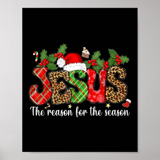 Christelijke Jezus The Reason Xmas Holiday Seizoen Poster (Voorkant)
