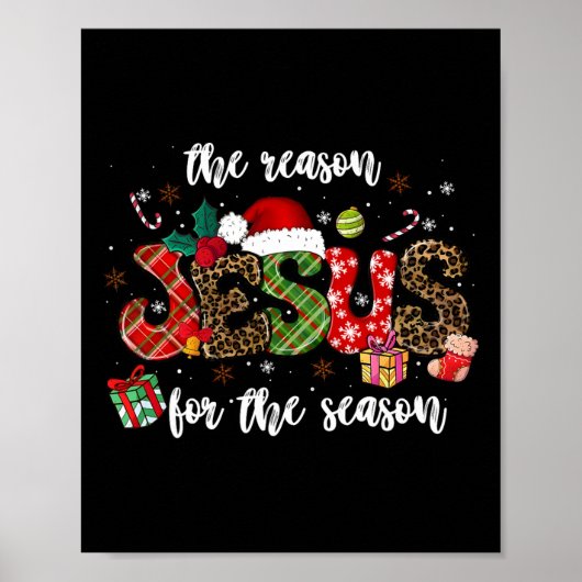 Christelijke Jezus The Reason Xmas Holiday Seizoen Poster (Voorkant)