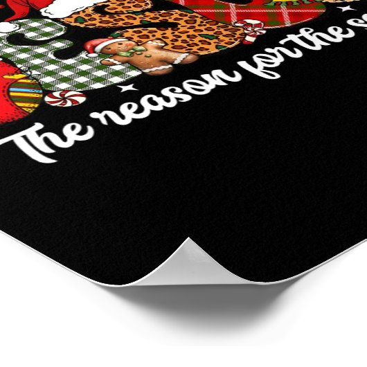 Christelijke Jezus The Reason Xmas Holiday Seizoen Poster (Hoek)