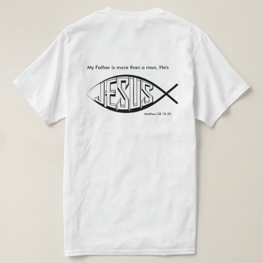 Christelijke Jezus Tshirt (Design achterkant)