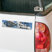 Christelijke Jezus Vis, zwarte Ichthys Bumpersticker (Op Truck)